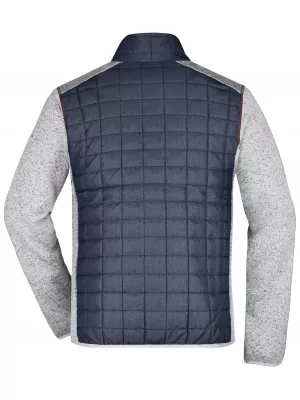 Pánská mikina JAMES NICHOLSON JN742 LIGHT MELANGE/ANTHRACITE MELANGE