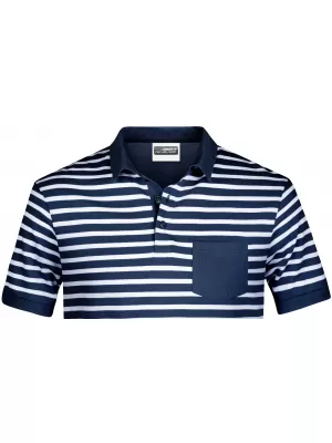 Pánské triko s límečkem JAMES NICHOLSON 8030 NAVY/WHITE