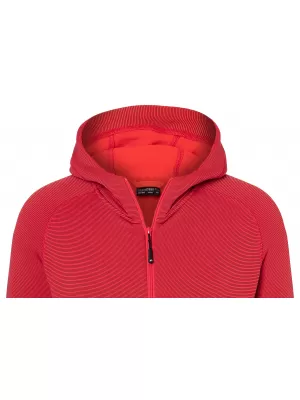 Pánská stretchfleece mikina JAMES NICHOLSON JN786 RED/CARBON
