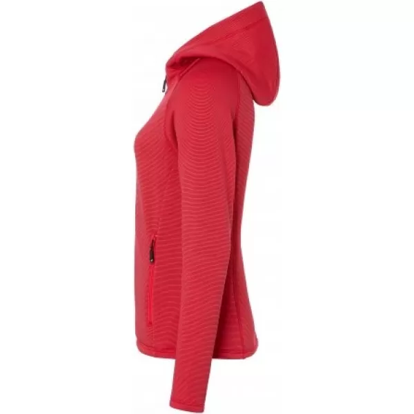  Dámská stretchfleece mikina JAMES NICHOLSON JN785 RED/CARBON 