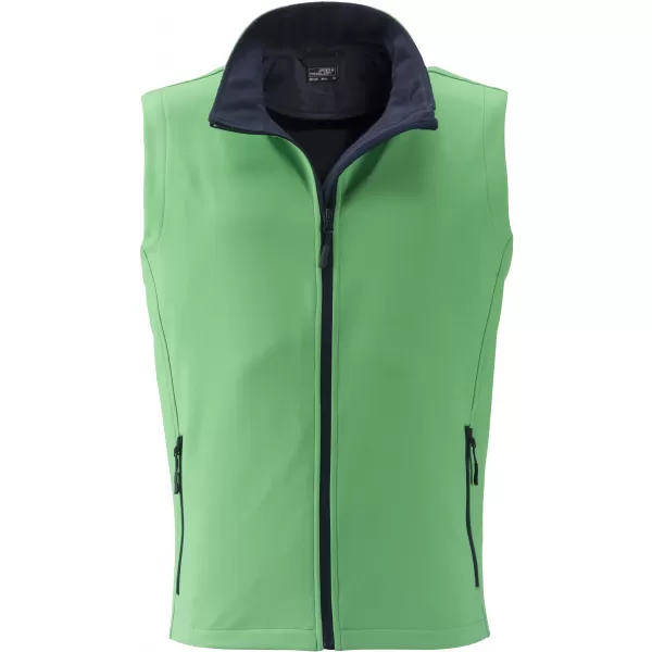  Pánská softshellová vesta JAMES NICHOLSON JN1128 GREEN/NAVY 