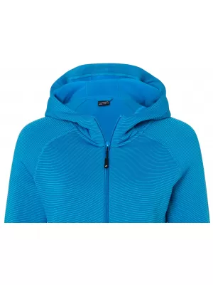 Dámská stretchfleece mikina JAMES NICHOLSON JN785 BRIGHT BLUE/NAVY