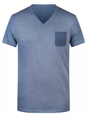 Pánské triko JAMES NICHOLSON 8016 DENIM