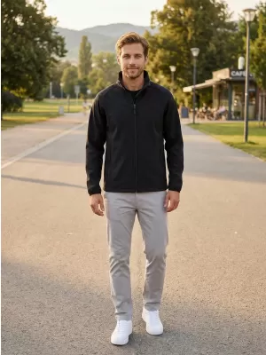Pánská softshellová bunda JAMES NICHOLSON JN1130 BLACK/BLACK