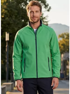 Pánská softshellová bunda JAMES NICHOLSON JN1130 GREEN/NAVY