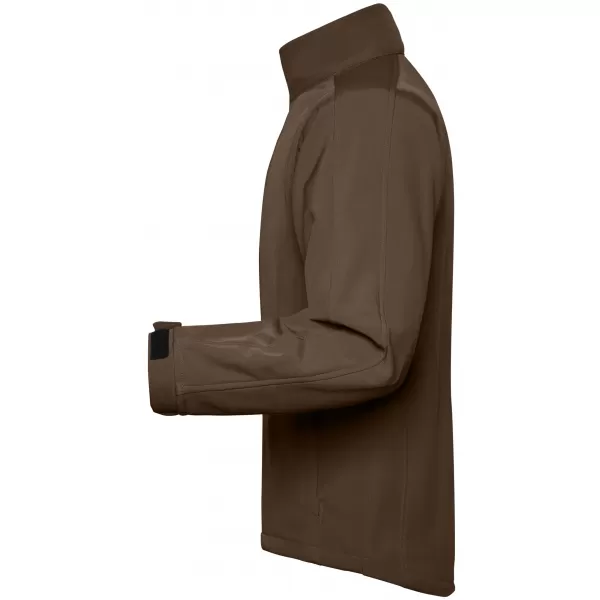  Pánská softshellová bunda JAMES NICHOLSON JN135 BROWN 