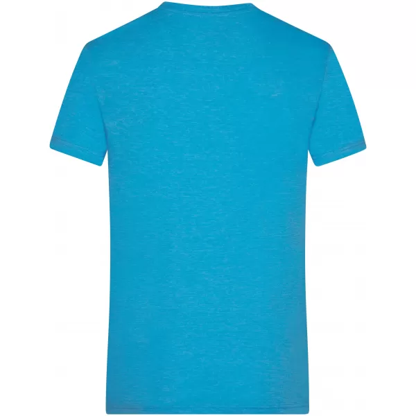  Pánské triko JAMES NICHOLSON JN974 TURQUOISE MELANGE 