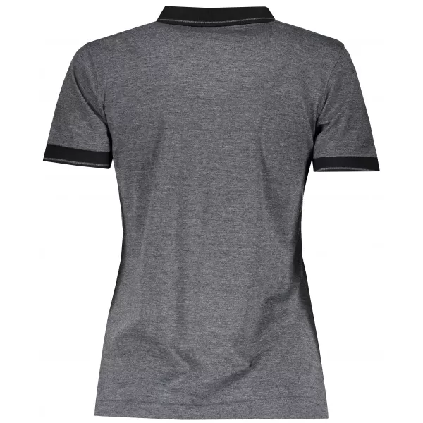  Dámské triko s límečkem melange JAMES NICHOLSON JN705 BLACK MELANGE/BLACK 