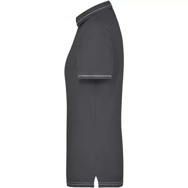  Dámské triko s límečkem premium JAMES NICHOLSON JN568 GRAPHITE/WHITE 