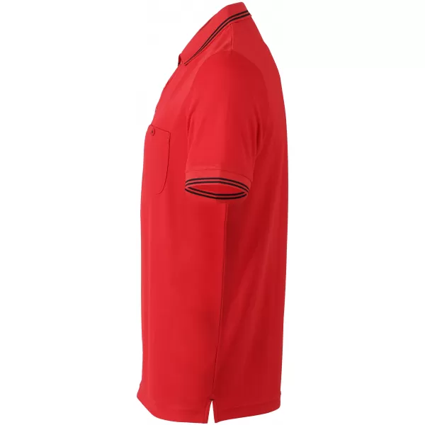  Pánské triko s límečkem funkční komfort JAMES NICHOLSON JN702 RED/BLACK 