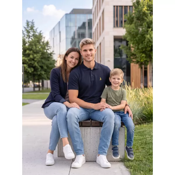  Pánské premium triko s límečkem ALTISPORT ALM002203 NÁMOŘNÍ MODRÁ 