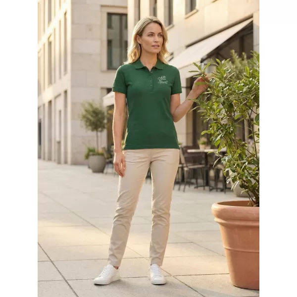  Dámské triko s límečkem ALTISPORT ALW056210 LAHVOVĚ ZELENÁ 