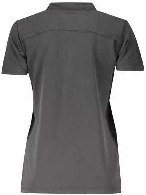 Dámské triko s límečkem fashion JAMES NICHOLSON JN711 GRAPHITE/WHITE RED