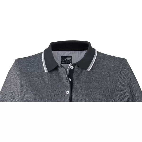  Dámské triko s límečkem trendy JAMES NICHOLSON JN703 BLACK/WHITE 
