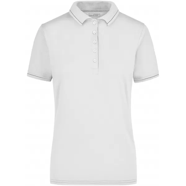  Dámské triko s límečkem premium JAMES NICHOLSON JN568 WHITE/BLACK 