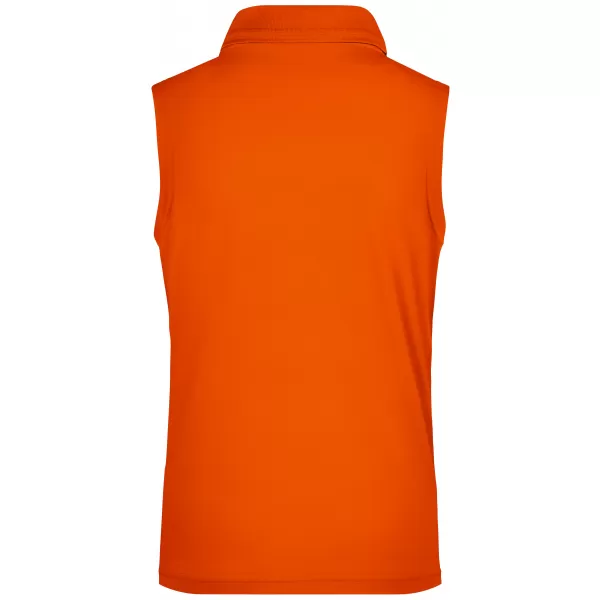  Dámské triko s límečkem bez rukávů funkční premium funkční JAMES NICHOLSON JN575 DARK ORANGE 