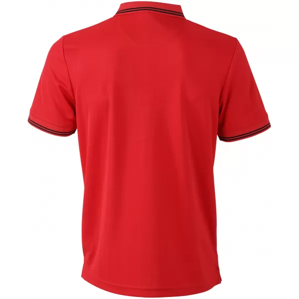  Pánské triko s límečkem funkční komfort JAMES NICHOLSON JN702 RED/BLACK 