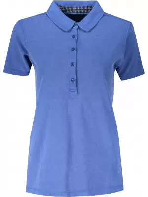 Dámské triko s límečkem fashion JAMES NICHOLSON JN711 ROYAL/NAVY WHITE