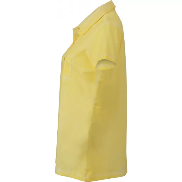  Dámské triko s límečkem fashion JAMES NICHOLSON JN987 LIGHT YELLOW 