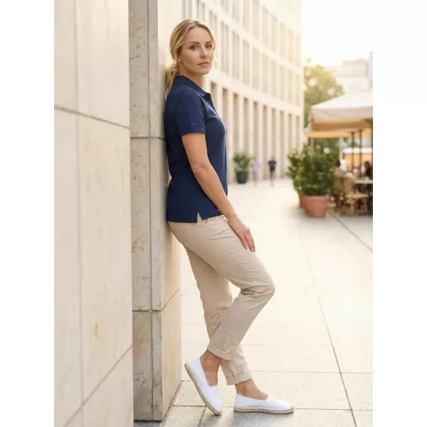 Dámské triko s límečkem ALTISPORT ALW056210 PŮLNOČNÍ MODRÁ 