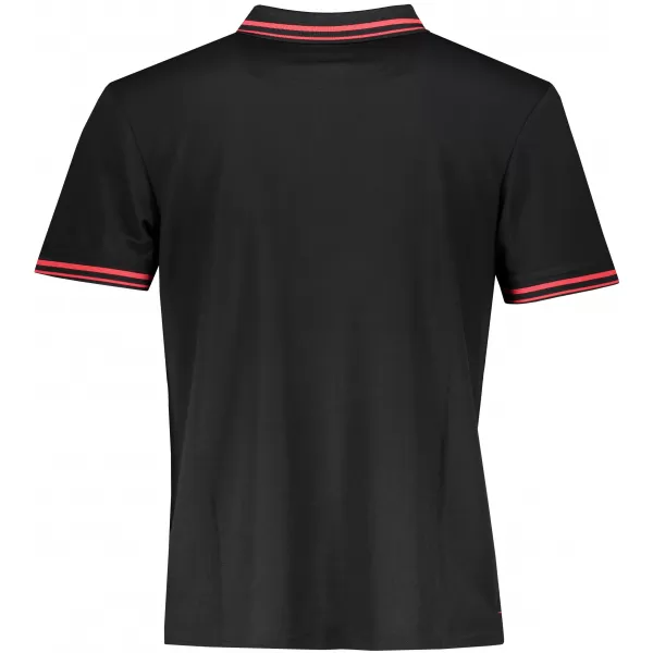  Pánské triko s límečkem funkční komfort JAMES NICHOLSON JN702 BLACK/RED 