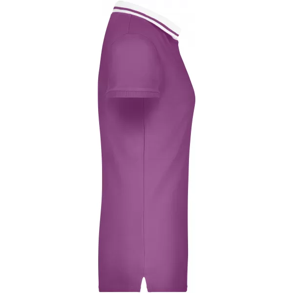  Dámské triko s límečkem JAMES NICHOLSON JN158 PURPLE/WHITE 