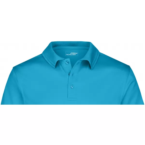  Pánské triko s límečkem funkční premium JAMES NICHOLSON JN576 TURQUOISE 