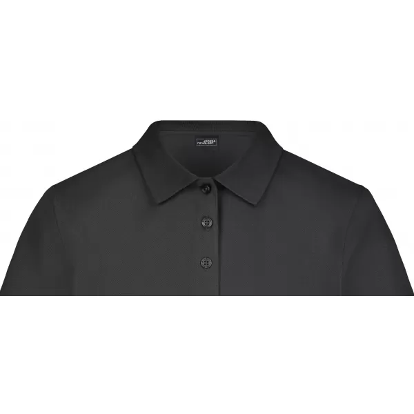  Dámské triko s límečkem elastic JAMES NICHOLSON JN709 BLACK 