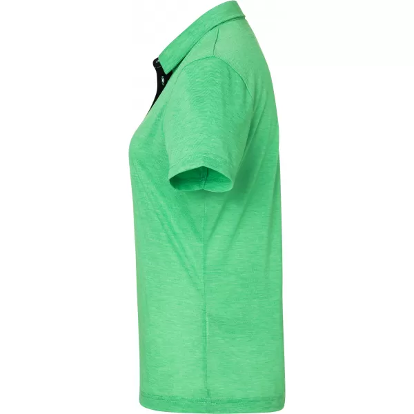  Dámské triko funkční s límečkem JAMES NICHOLSON JN753 FERN GREEN/WHITE 