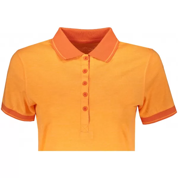  Dámské triko s límečkem melange JAMES NICHOLSON JN705 ORANGE MELANGE/DARK ORANGE 