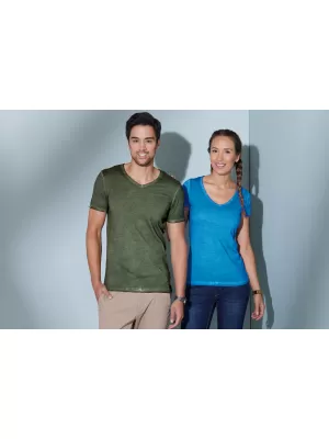 Pánské triko JAMES NICHOLSON JN976 DUSTY OLIVE