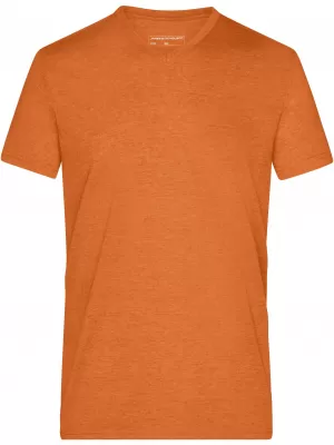 Pánské triko JAMES NICHOLSON JN974 ORANGE MELANGE