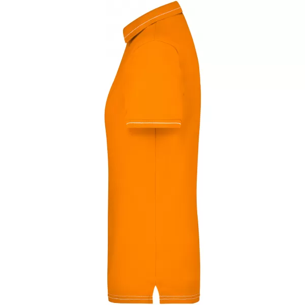  Dámské triko s límečkem premium JAMES NICHOLSON JN568 ORANGE/WHITE 
