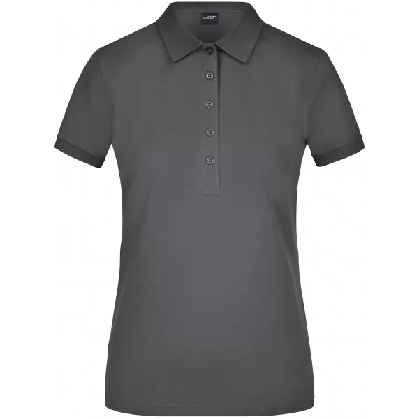  Dámské triko s límečkem elastic JAMES NICHOLSON JN709 GRAPHITE 