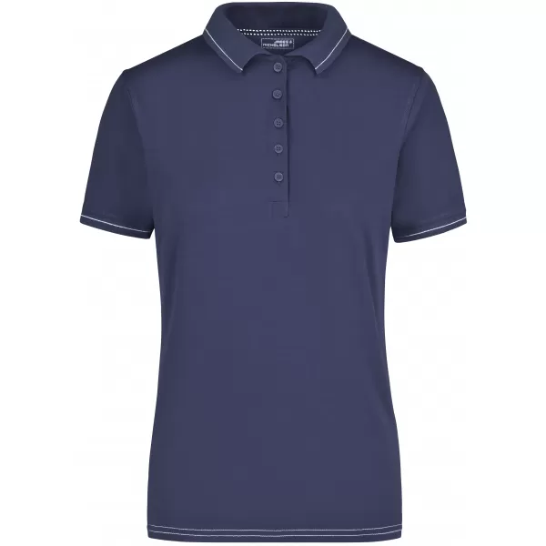  Dámské triko s límečkem premium JAMES NICHOLSON JN568 NAVY/WHITE 