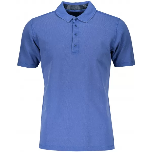  Pánské triko s límečkem fashion JAMES NICHOLSON JN712 ROYAL/NAVY WHITE 