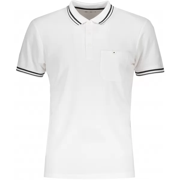  Pánské triko s límečkem funkční komfort JAMES NICHOLSON JN702 WHITE/BLACK 