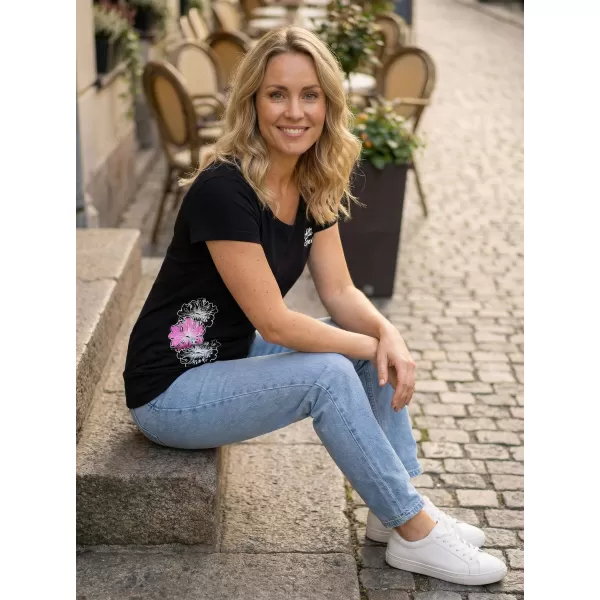  Dámské triko ALTISPORT ALW106120 ČERNORŮŽOVÁ 