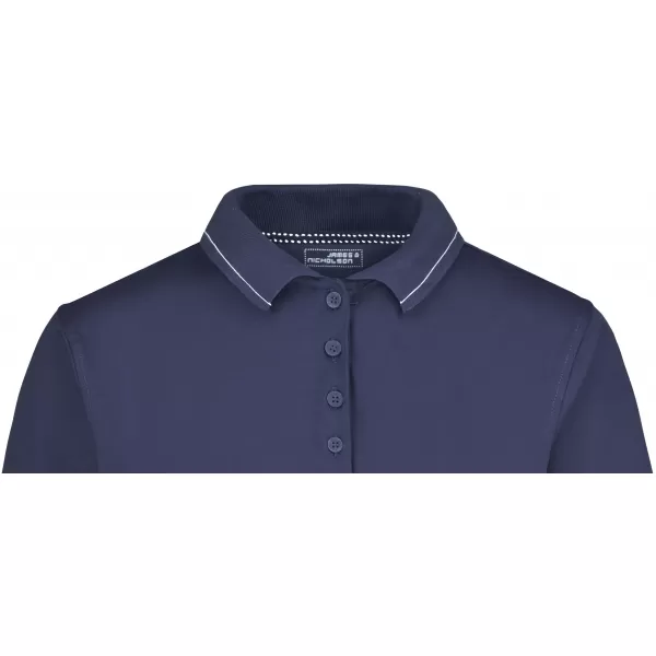  Dámské triko s límečkem premium JAMES NICHOLSON JN568 NAVY/WHITE 