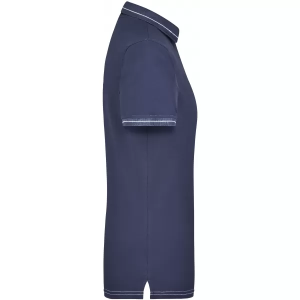  Dámské triko s límečkem premium JAMES NICHOLSON JN568 NAVY/WHITE 
