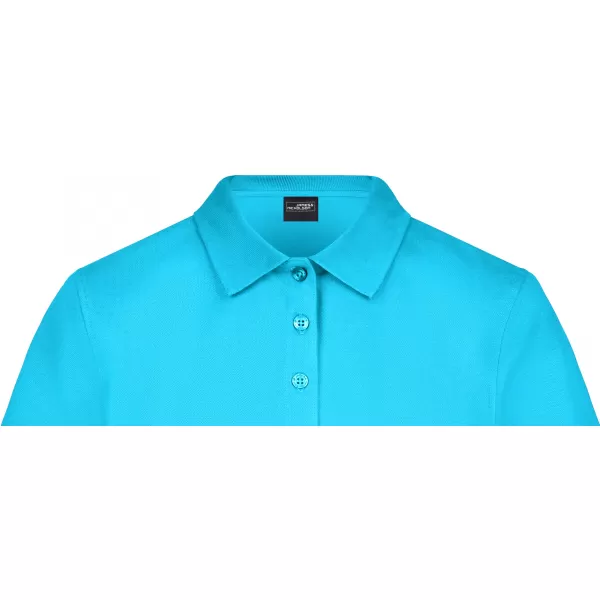  Dámské triko s límečkem elastic JAMES NICHOLSON JN709 TURQUOISE 