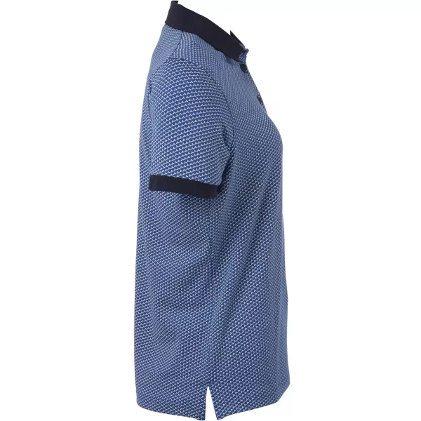  Dámské triko s límečkem JAMES NICHOLSON JN717 BLUE/WHITE 