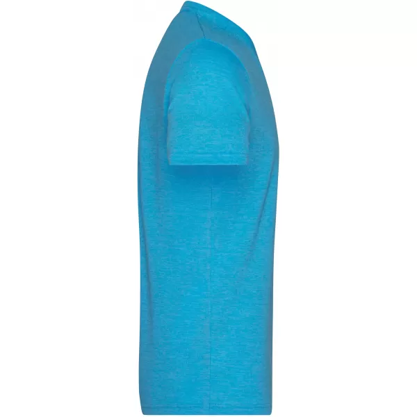  Pánské triko JAMES NICHOLSON JN974 TURQUOISE MELANGE 