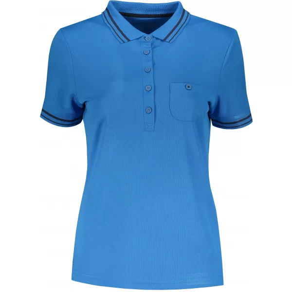  Dámské triko s límečkem funkční komfort JAMES NICHOLSON JN701 COBALT/NAVY 