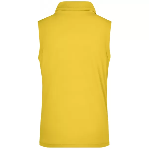  Dámské triko s límečkem bez rukávů funkční premium JAMES NICHOLSON JN575 SUN YELLOW 