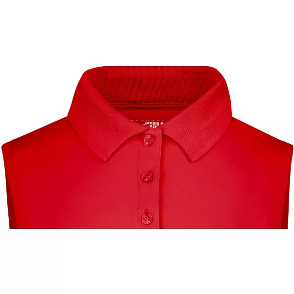  Dámské triko s límečkem bez rukávů funkční premium JAMES NICHOLSON JN575 RED 