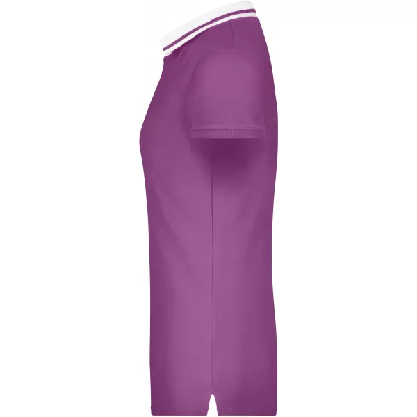  Dámské triko s límečkem JAMES NICHOLSON JN158 PURPLE/WHITE 