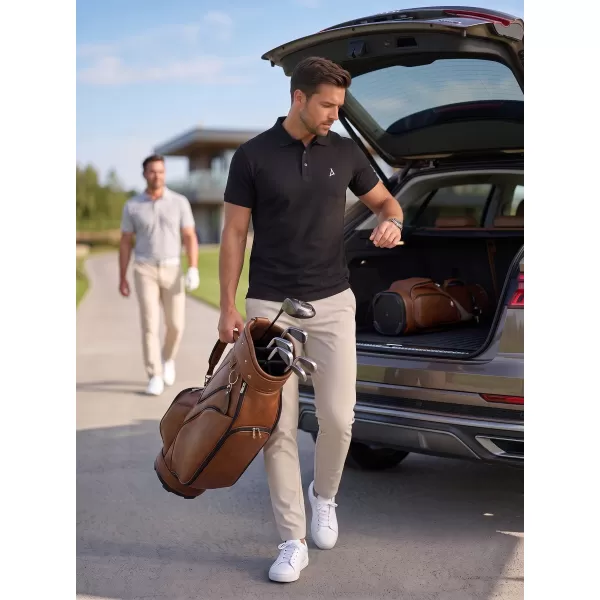  Pánské premium triko s límečkem ALTISPORT ALM002203 ČERNOBÍLÁ 