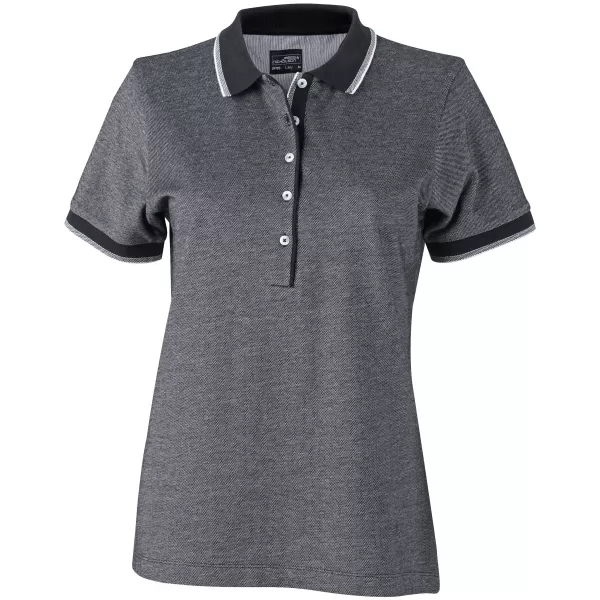  Dámské triko s límečkem trendy JAMES NICHOLSON JN703 BLACK/WHITE 