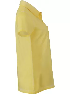 Dámské triko s límečkem fashion JAMES NICHOLSON JN987 LIGHT YELLOW